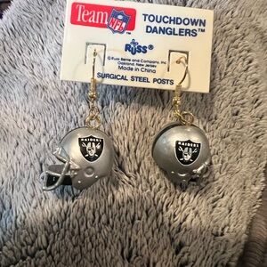 NFL Raiders Helmet Earrings